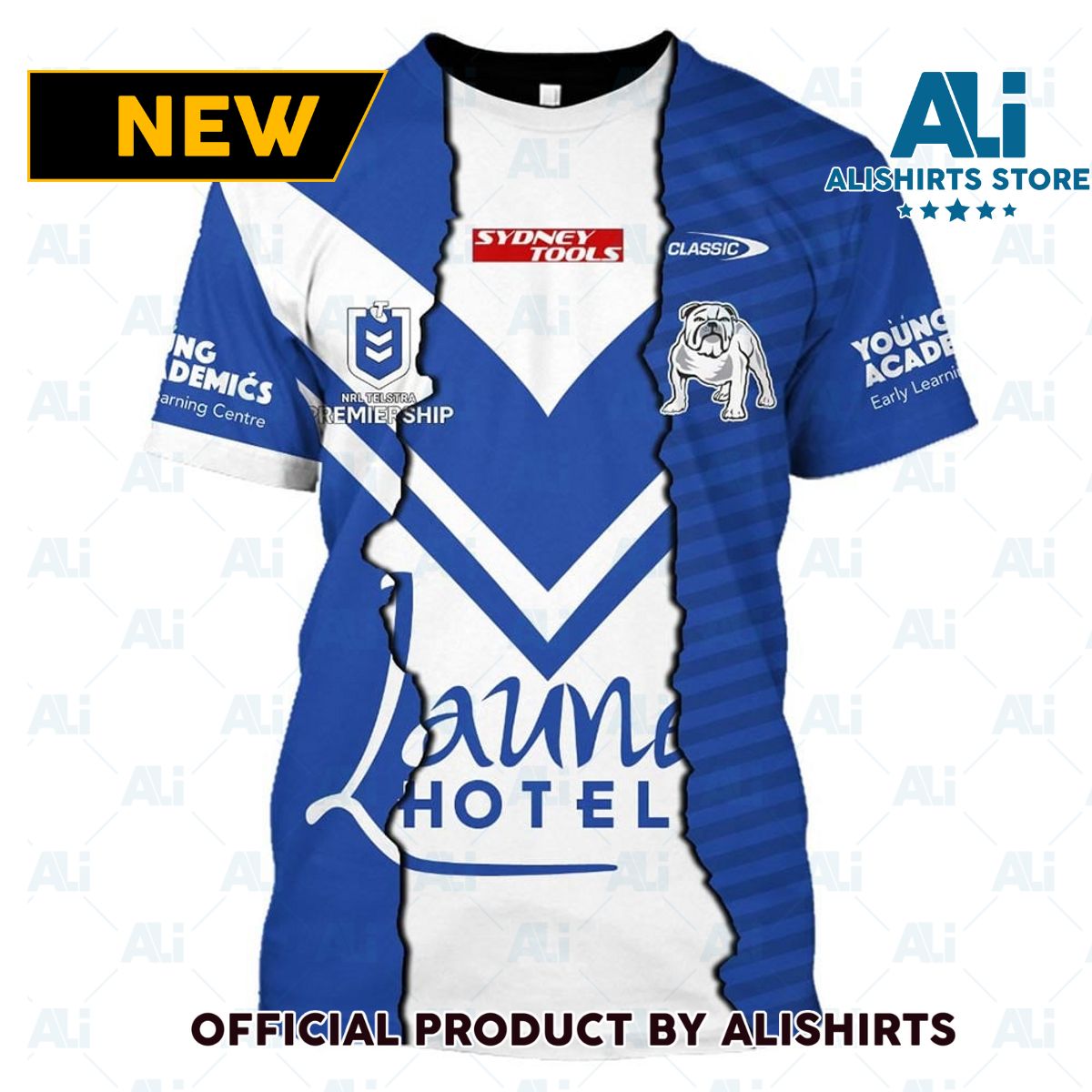 Personalized 2023 NRL Canterbury Bankstown Bulldogs Mix Jerseys T-Shirts