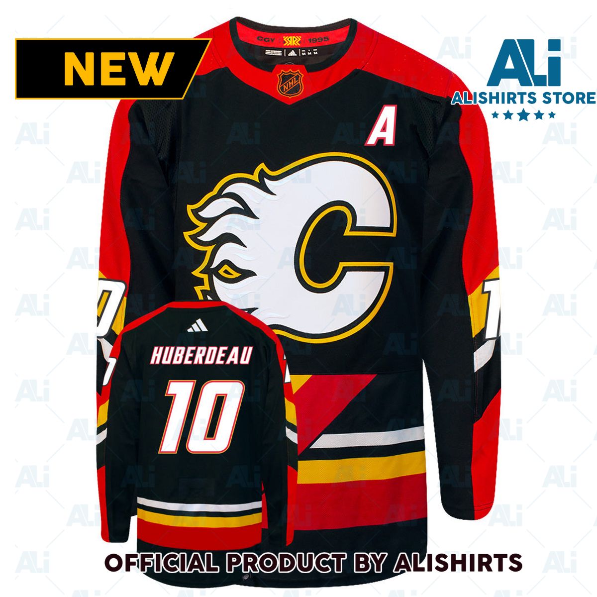 Jonathan Huberdeau Calgary Flames Adidas 2022 Primegreen Reverse Retro Authentic NHL Hockey Jersey