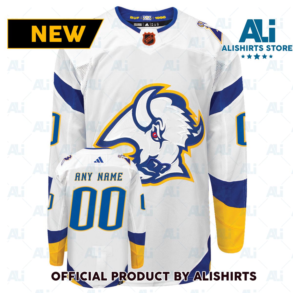 Customizable Buffalo Sabres Adidas 2022 Primegreen Reverse Retro Authentic NHL Hockey Jersey