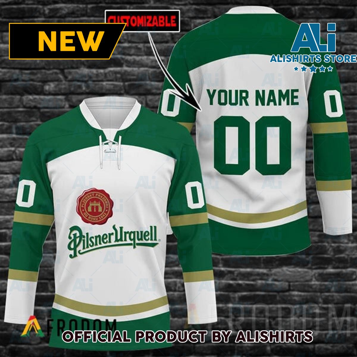 Personalized Pilsner Urquell Beer Hockey Jersey