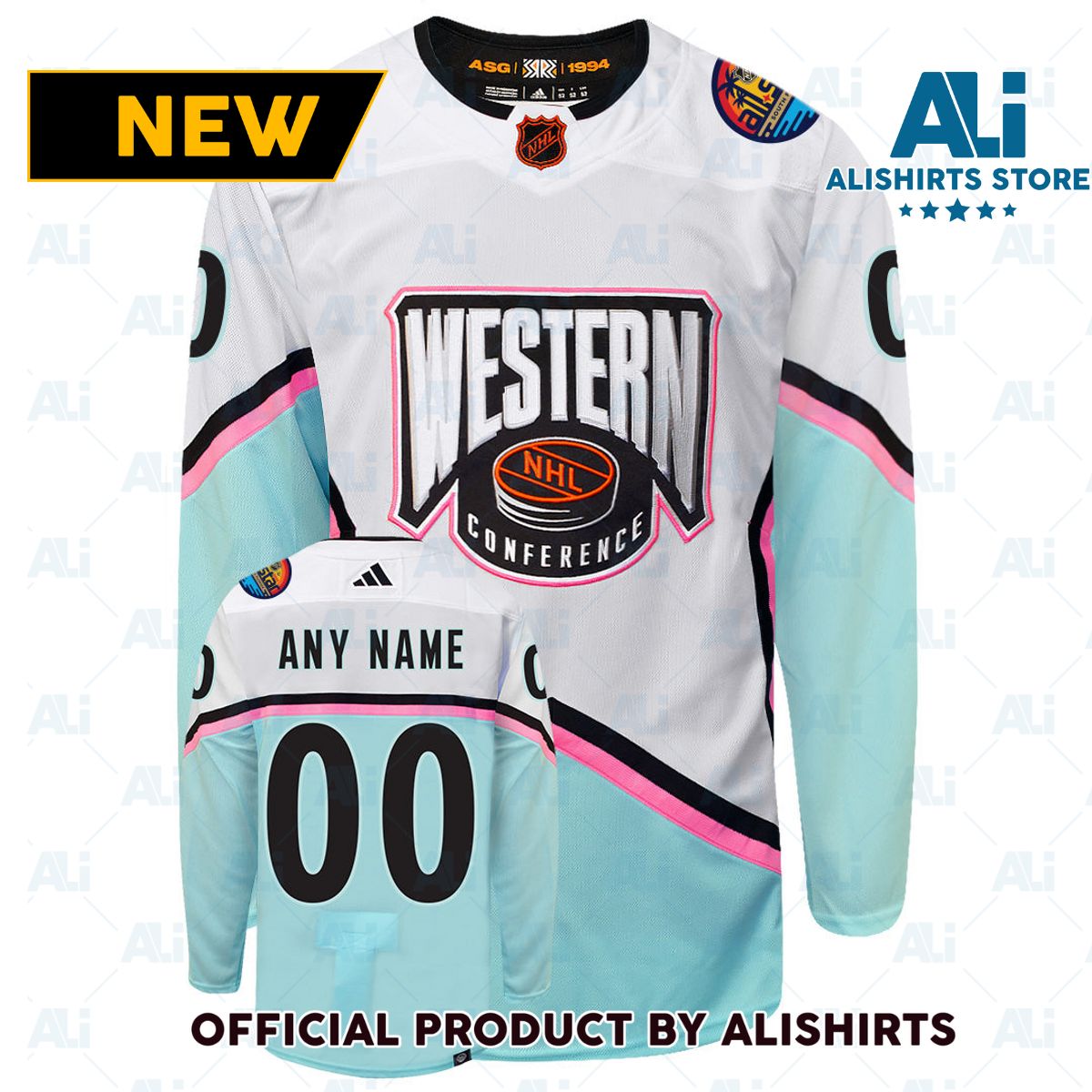 All-Star Western Conference 2023 Adidas NHL Reverse Retro Hockey Jersey