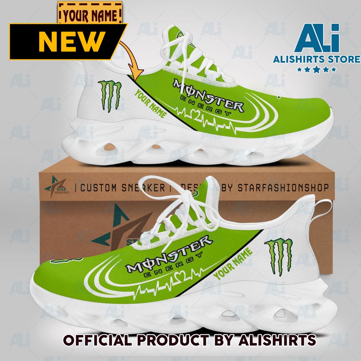 Monster Energy Car Brand Lover Clunky Sneaker Max Soul Shoes