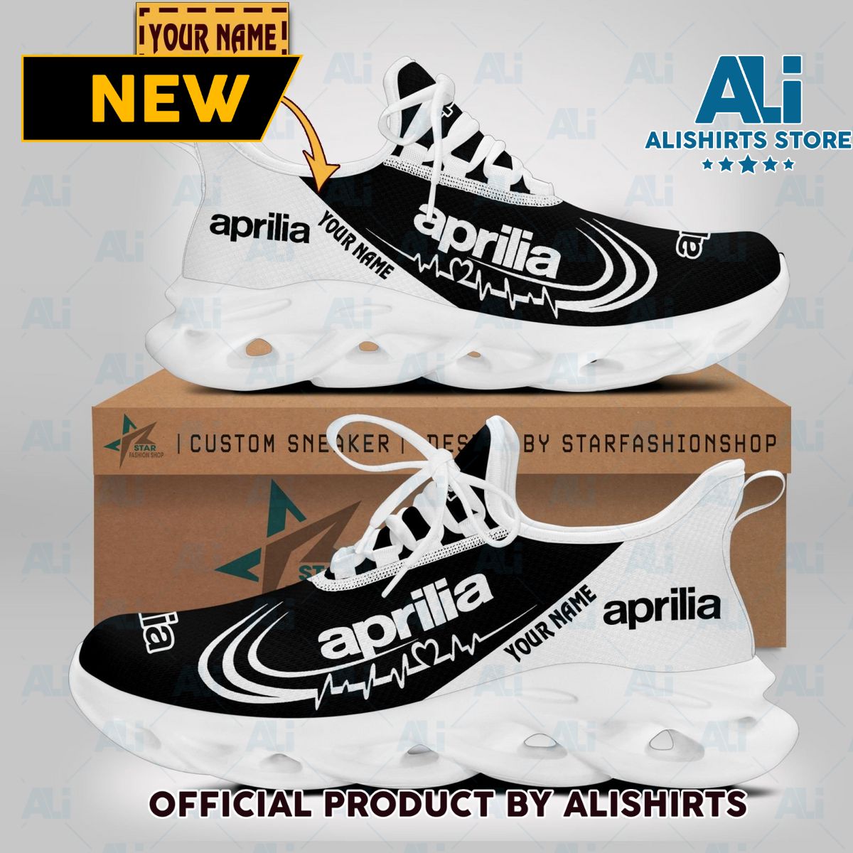 Aprilia Car Brand Lover Clunky Sneaker Max Soul Shoes