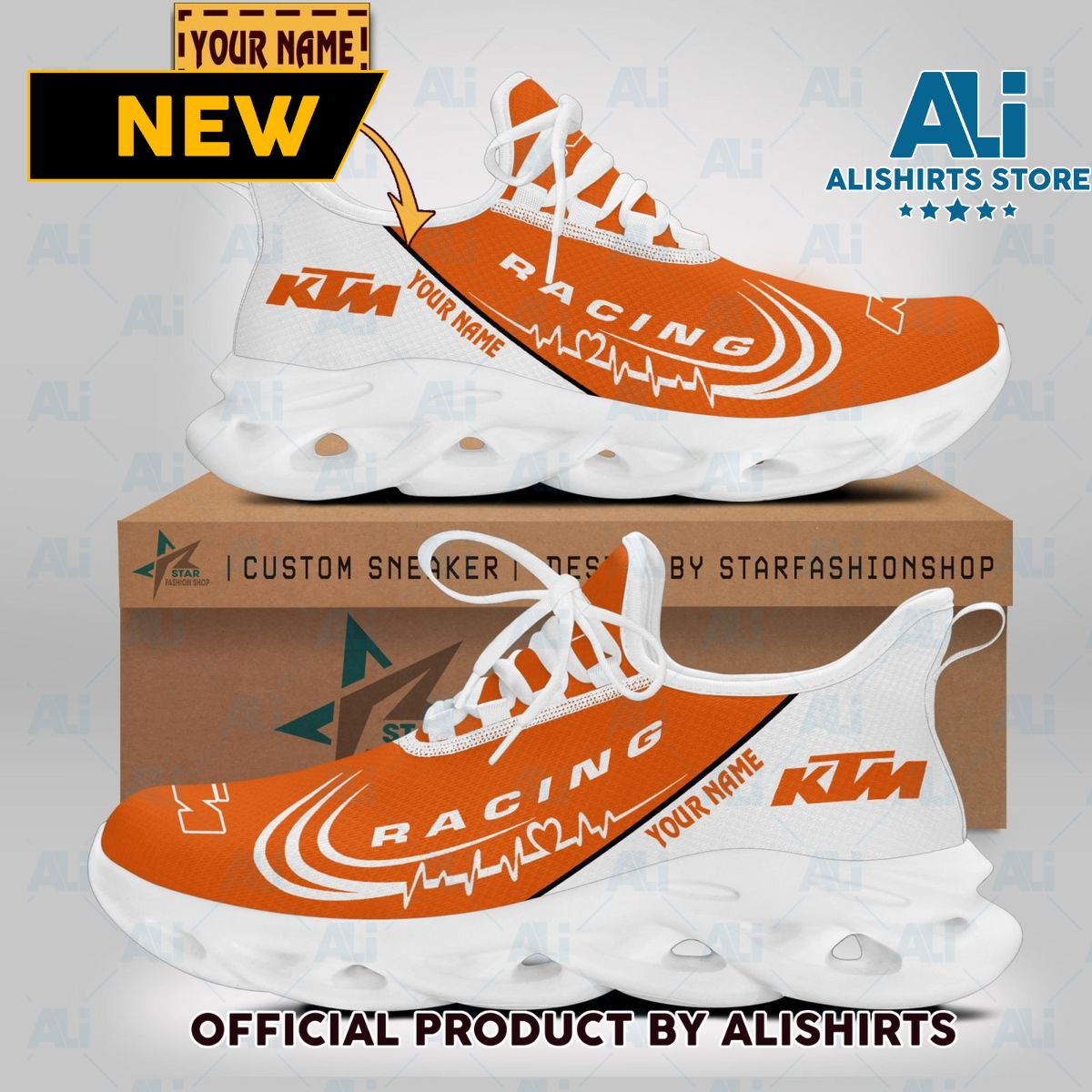 KTM Car Brand Lover Clunky Sneaker Max Soul Shoes