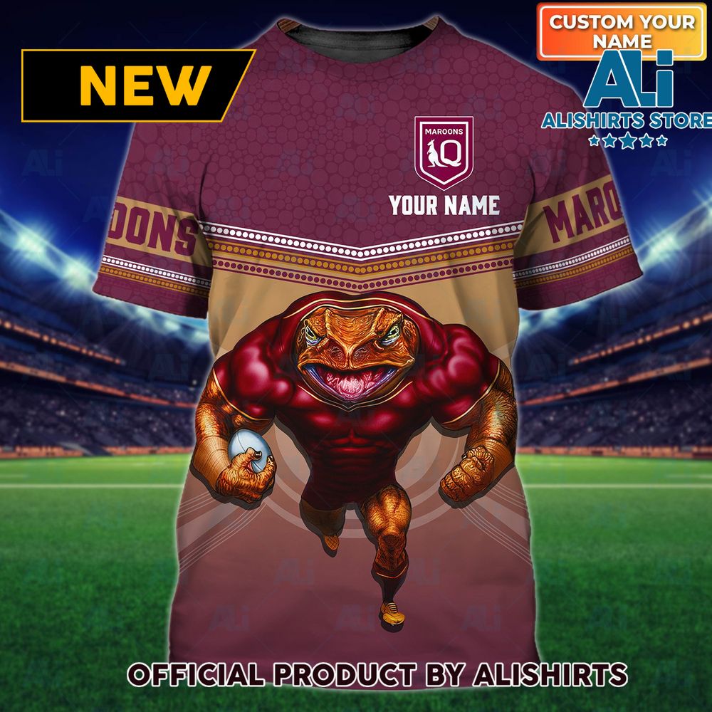 Queensland Maroons Muscle Personalized Name Tshirts