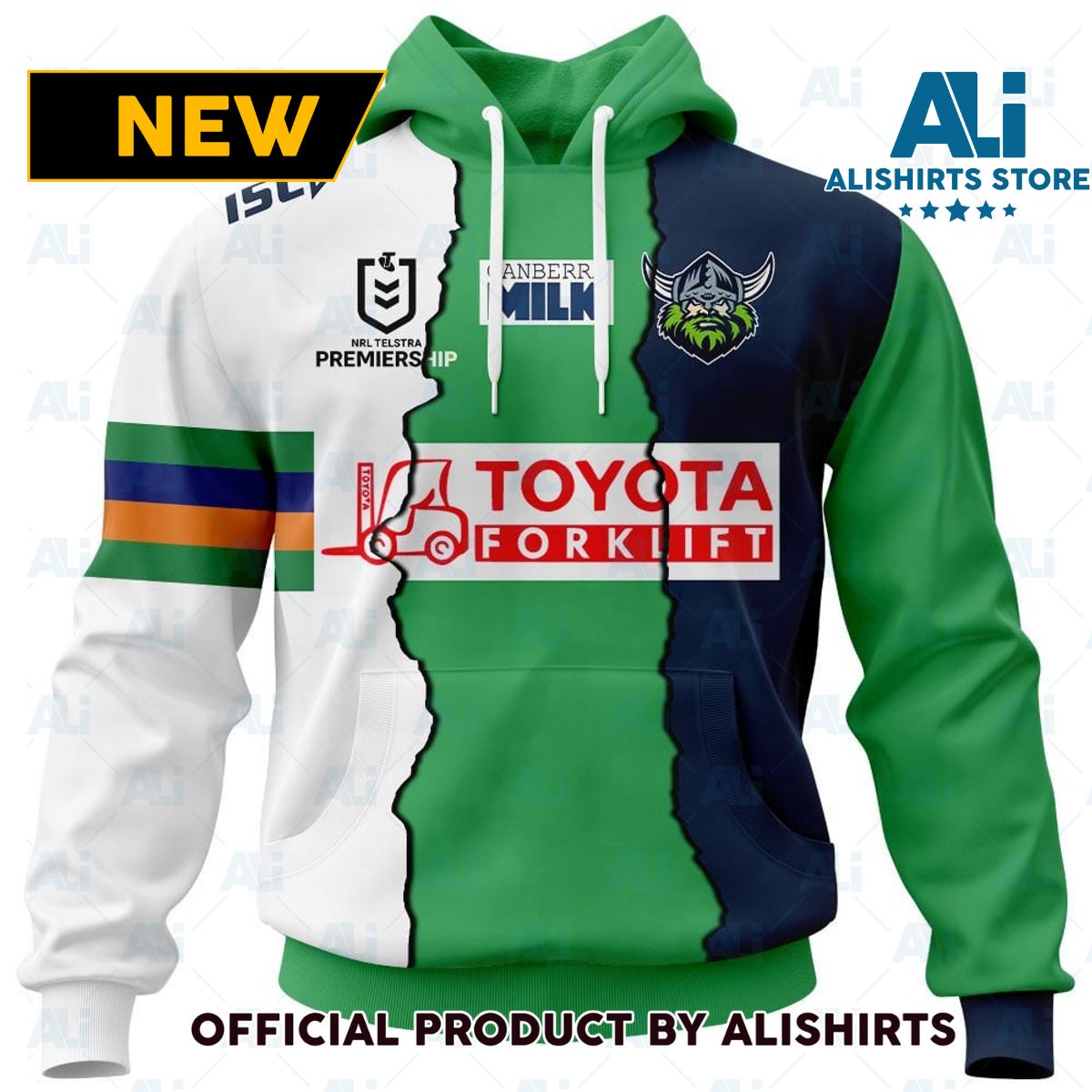 Personalized 2023 NRL Canberra Raiders Mix Jerseys Hoodie