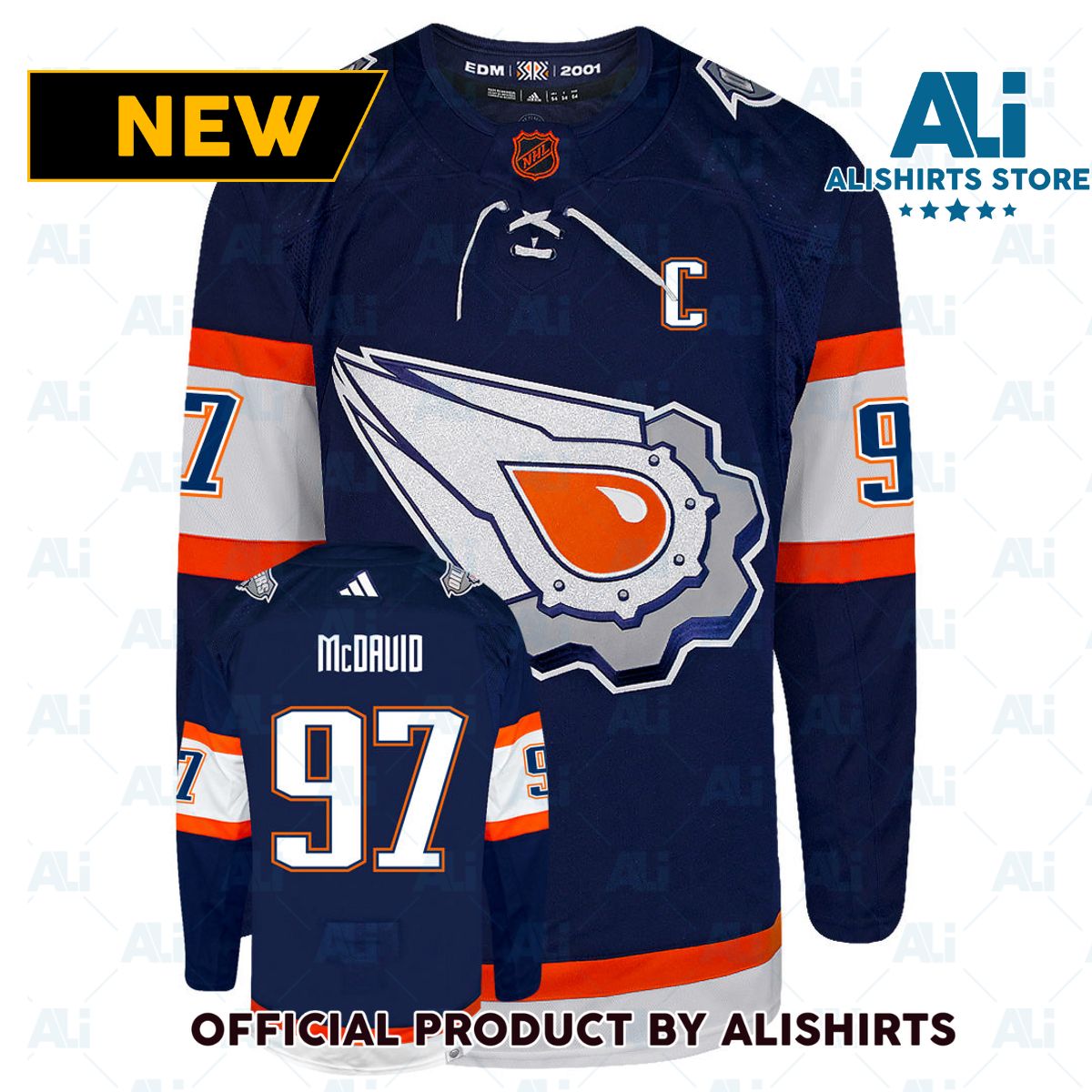 Connor McDavid Customizable Edmonton Oilers Adidas 2022 Primegreen Reverse Retro Authentic NHL Hockey Jersey