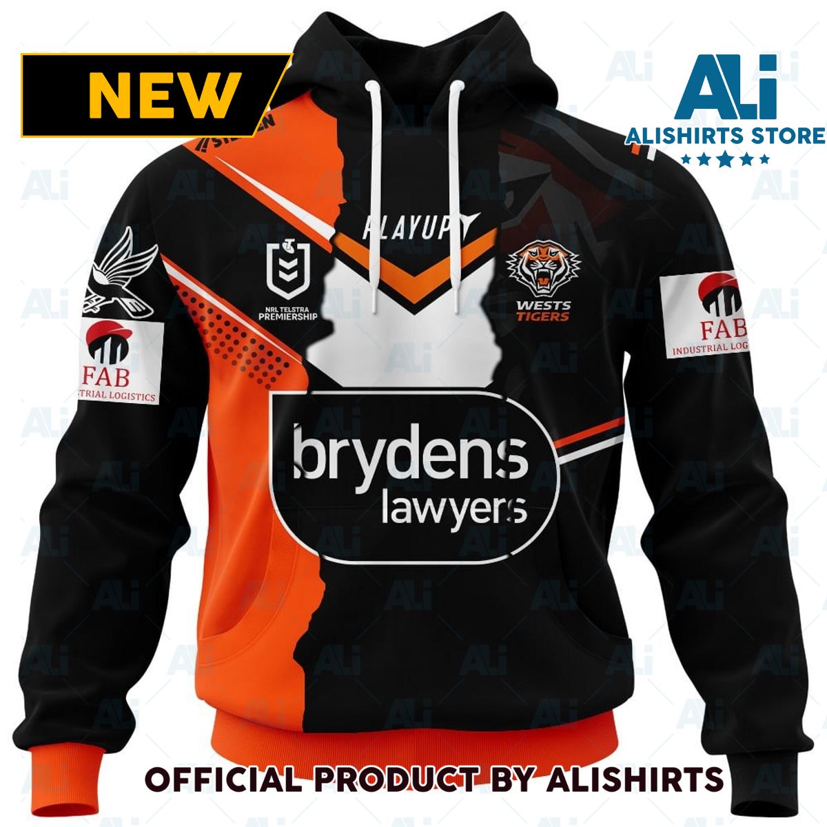 Personalized 2023 NRL Wests Tigers Mix Jerseys Hoodie