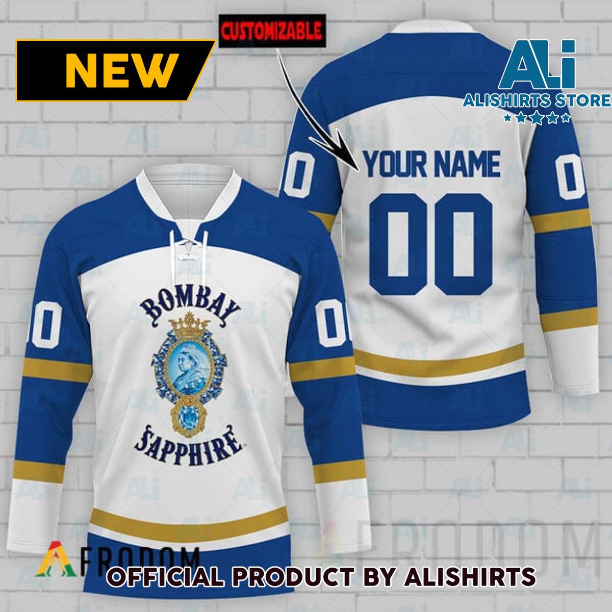 Personalized Bombay Sapphire Hockey Jersey