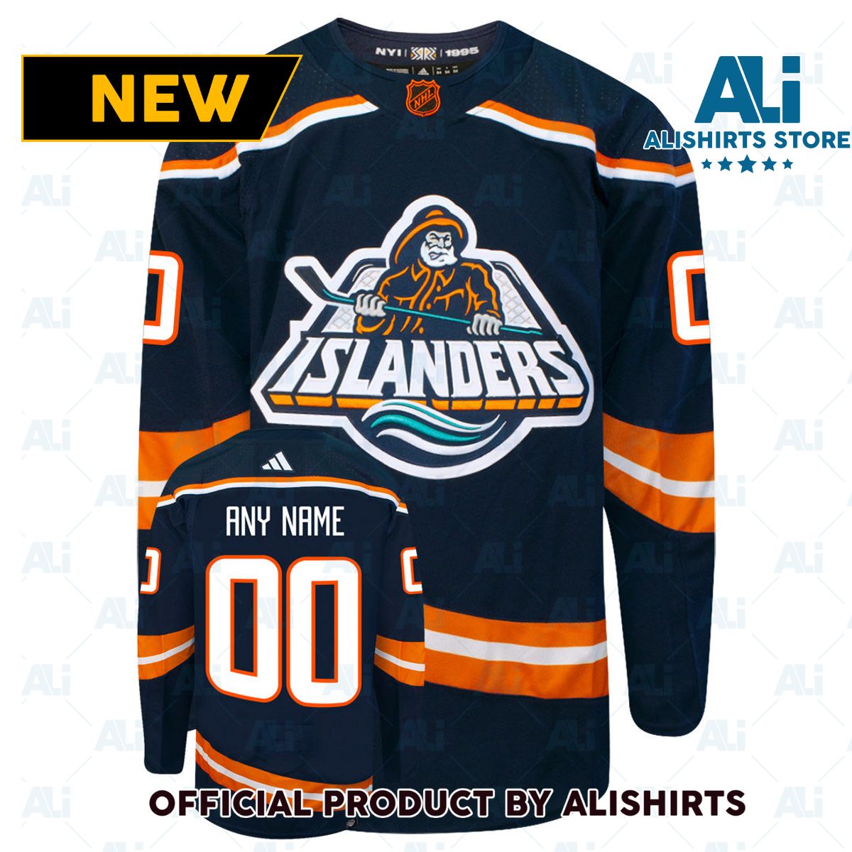 Customizable New York Islanders Adidas 2022 Primegreen Reverse Retro Authentic NHL Hockey Jersey
