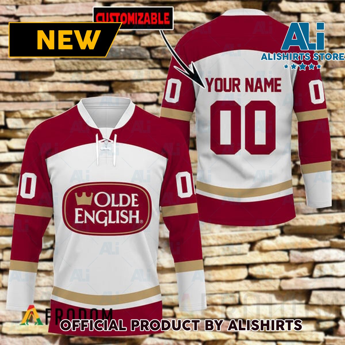 Personalized Old English Hockey Jersey