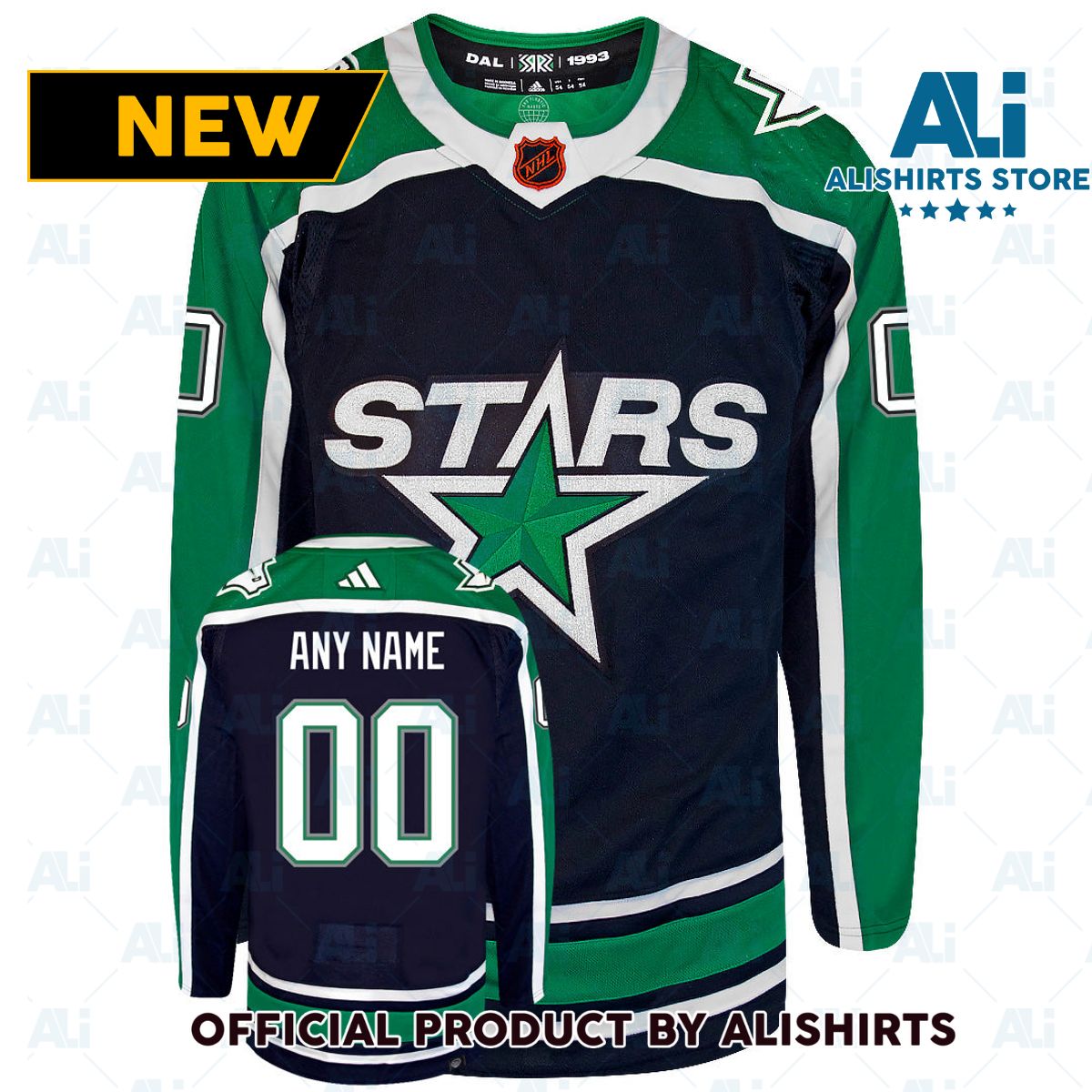 Customizable Dallas Stars Adidas 2022 Primegreen Reverse Retro Authentic NHL Hockey Jersey