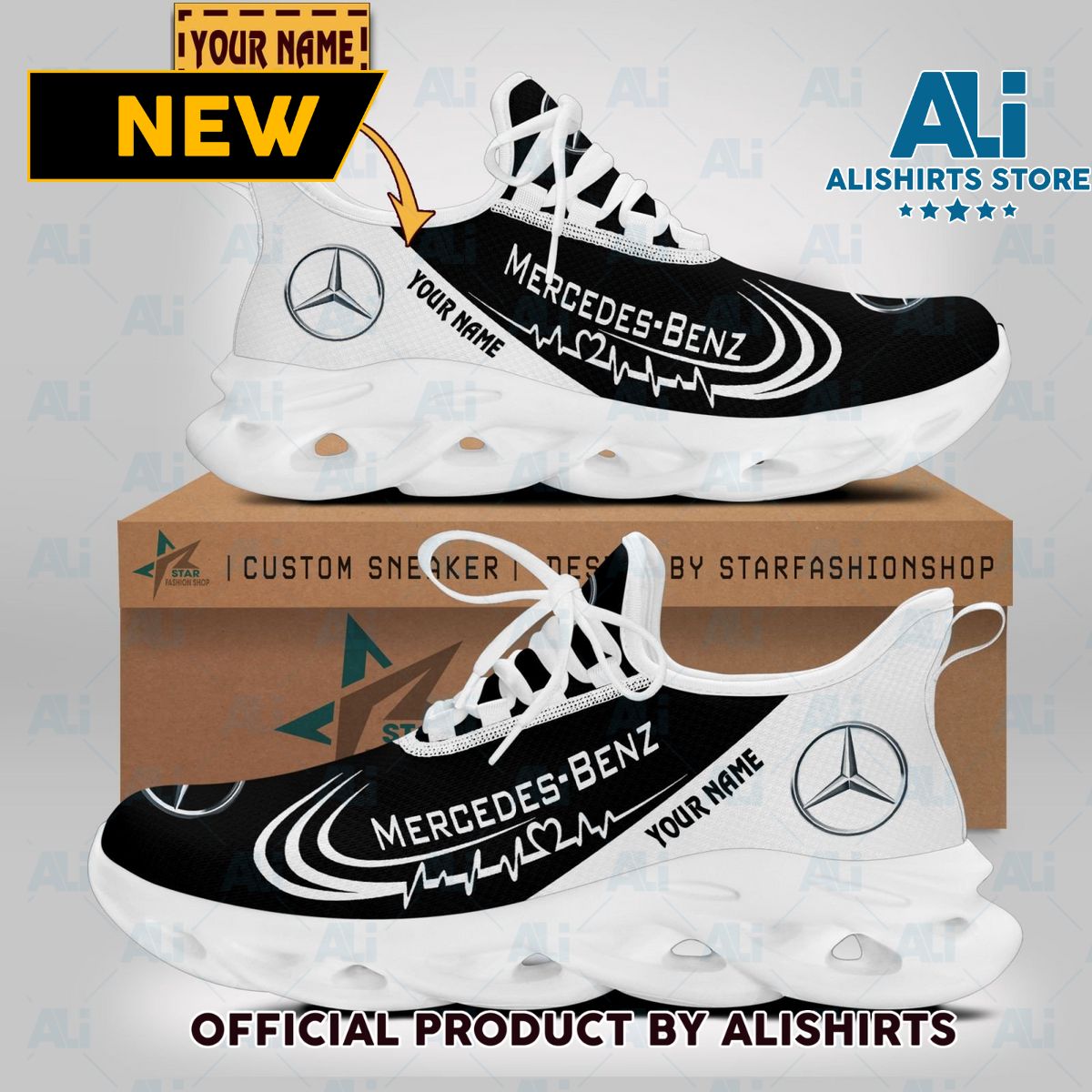Mercedes-Benz Car Brand Lover Clunky Sneaker Max Soul Shoes