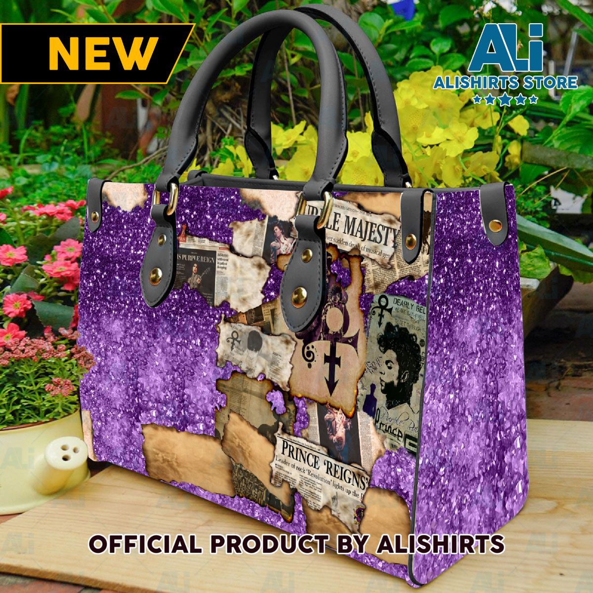 Prince Purple Leather Bag