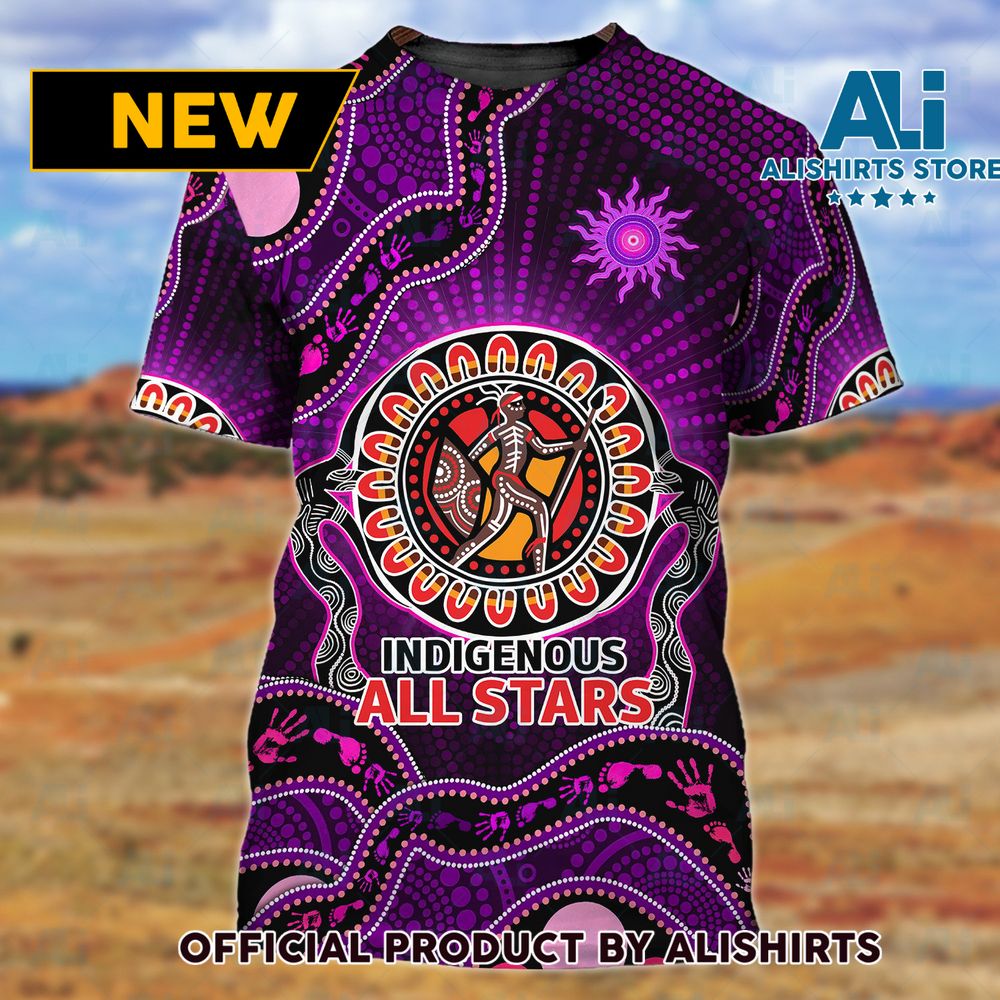 Indigenous All Stars Purple Full Print Shirts