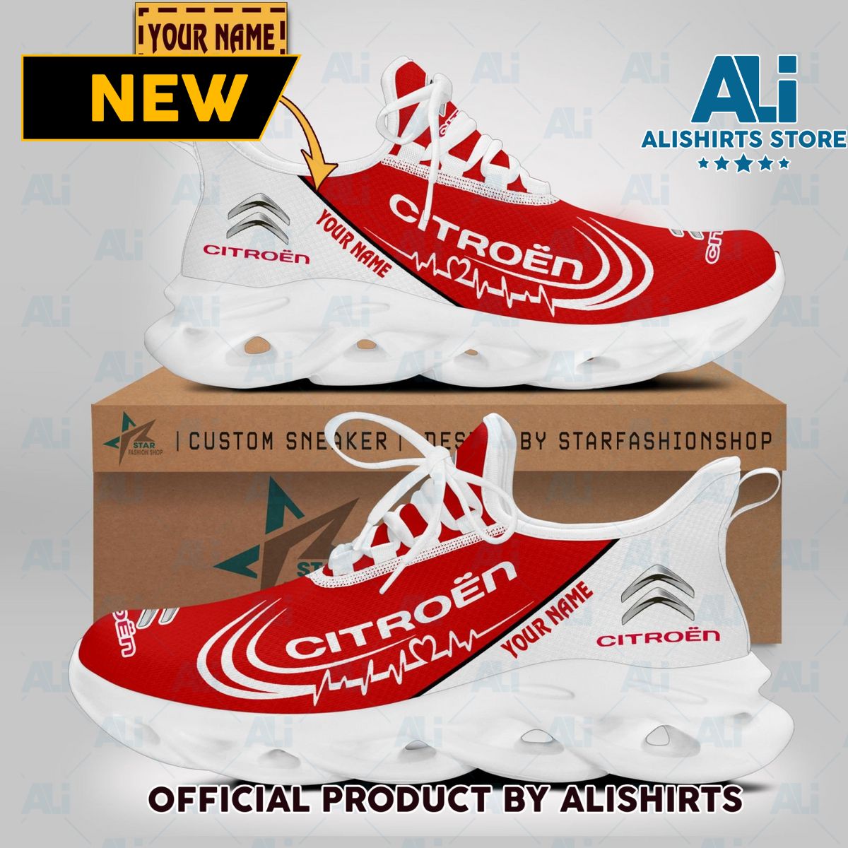 Citroen Car Brand Lover Clunky Sneaker Max Soul Shoes