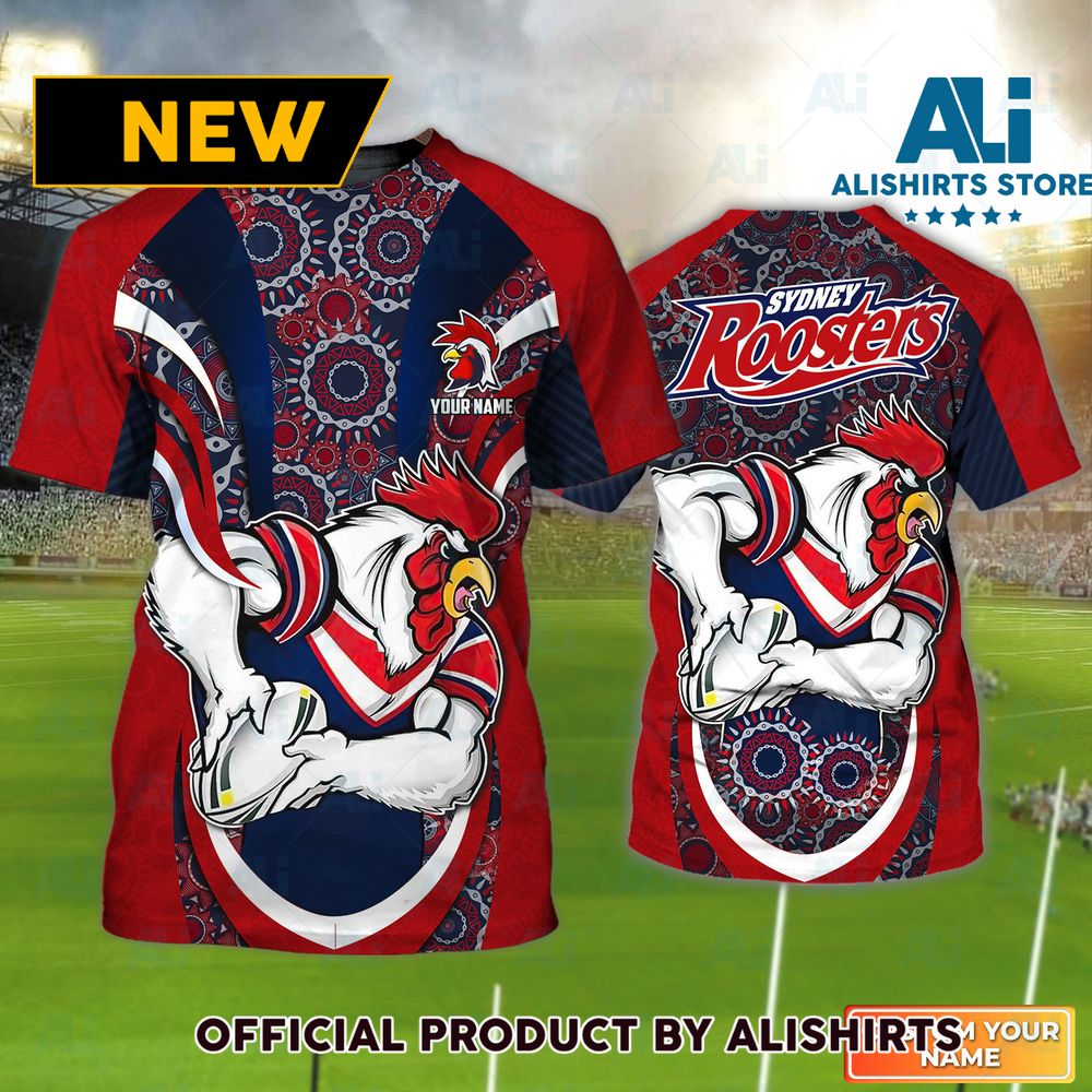 NRL Sydney Roosters Personalized Name Tshirts