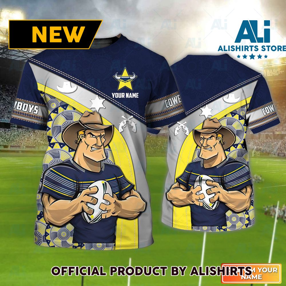 NRL North Queensland Cowboys Personalized Name Tshirts