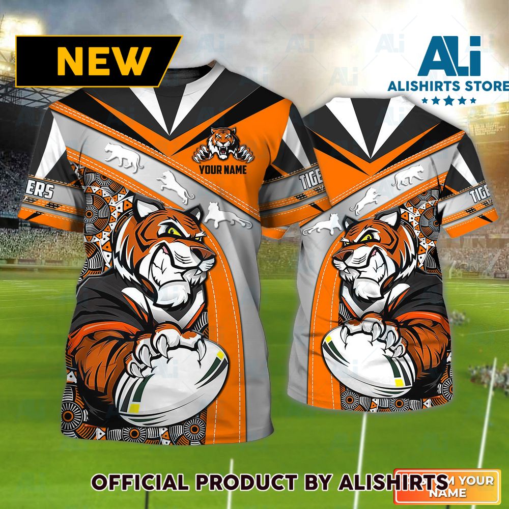 NRL Wests Tigers Personalized Name Tshirts