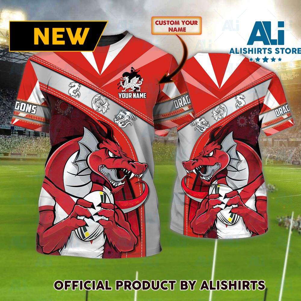 NRL St. George Illawarra Dragons Personalized Name Tshirts