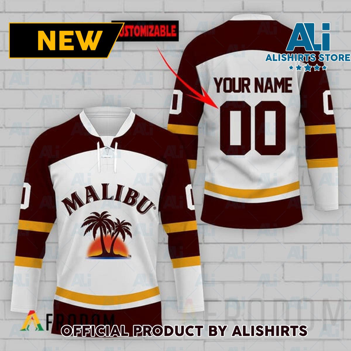 Personalized Malibu Rum Hockey Jersey