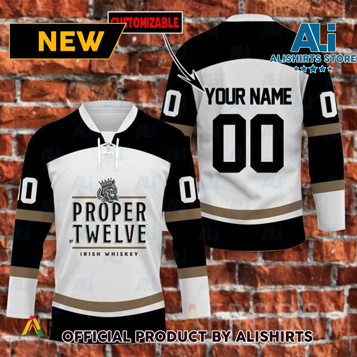 Personalized Proper Twelve Hockey Jersey