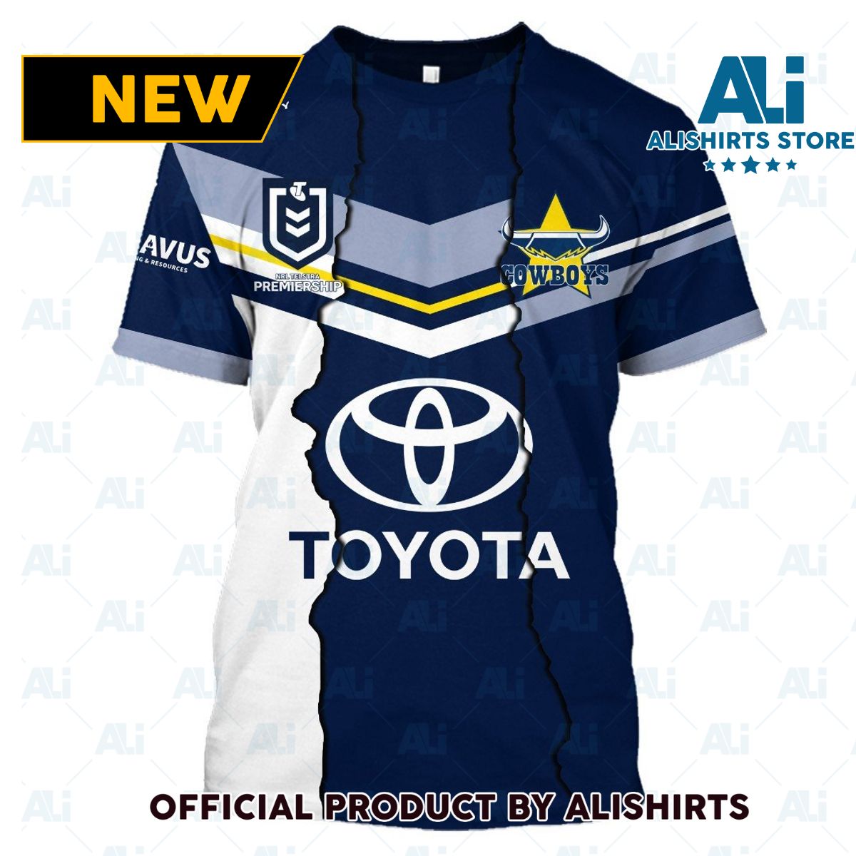 Personalized 2023 NRL North Queensland Cowboys Mix Jerseys T-Shirts