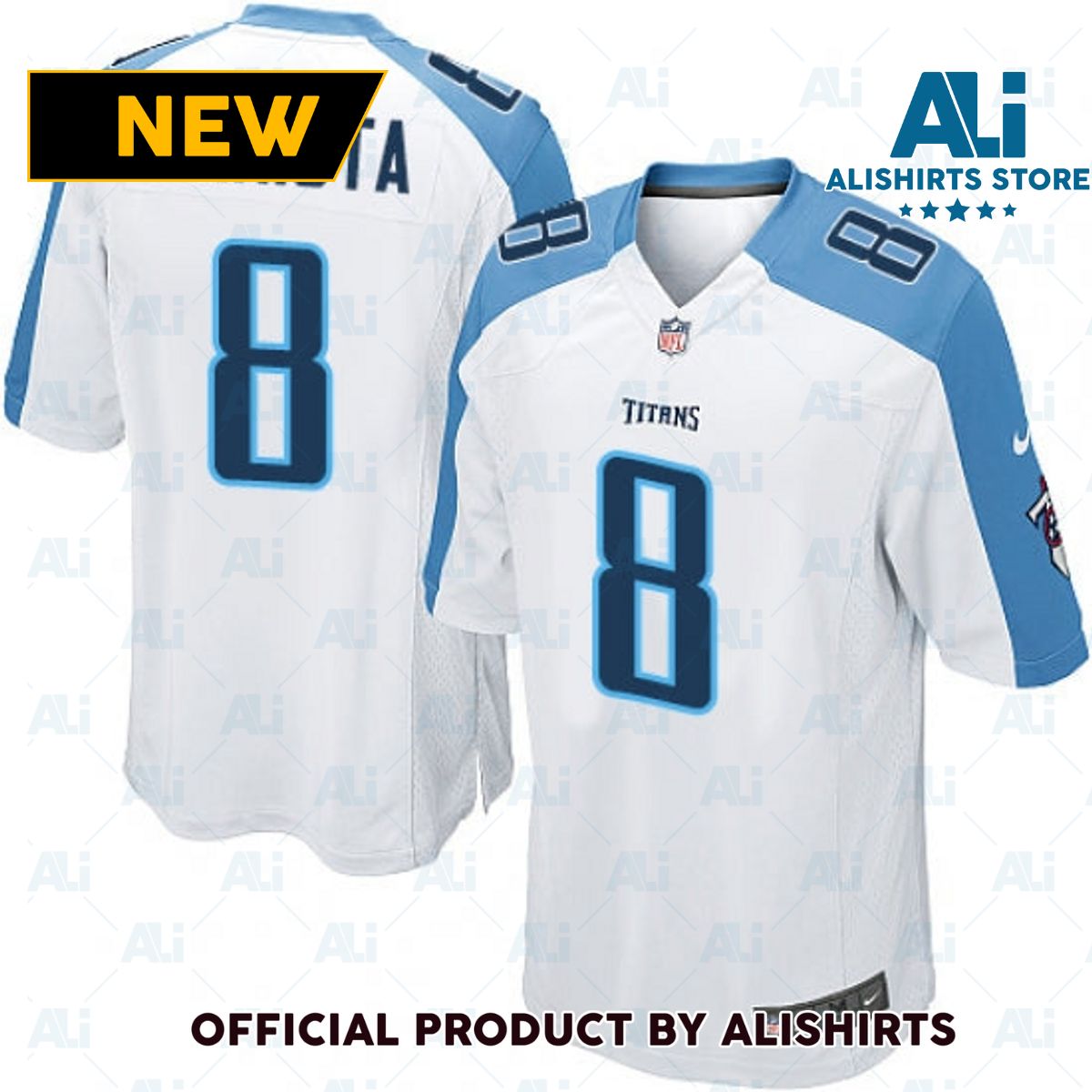 Tennessee Titans Marcus Mariota Game Football Jersey White