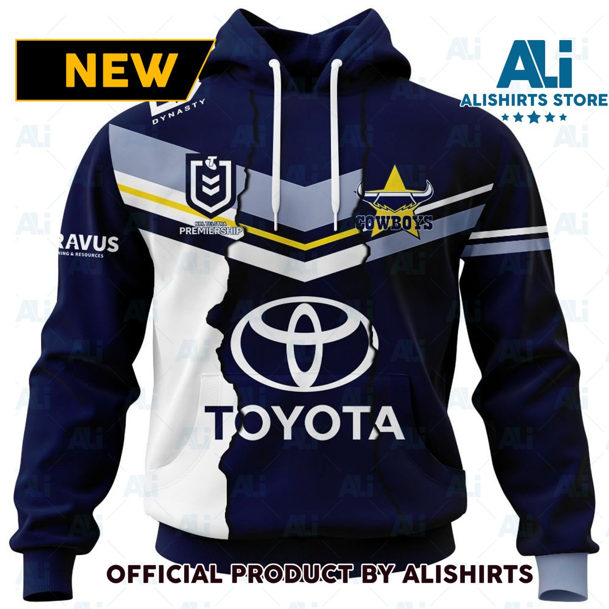 Personalized 2023 NRL North Queensland Cowboys Mix Jerseys Hoodie