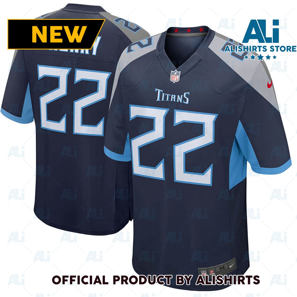 Tennessee Titans Derrick Henry Player Game Football Jersey Navy