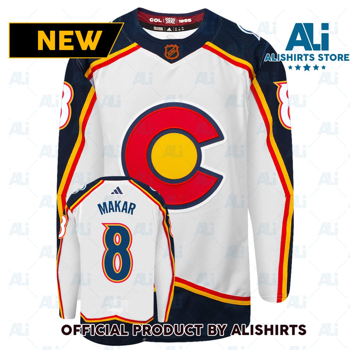 Cale Makar Colorado Avalanche Adidas 2022 Primegreen Reverse Retro Authentic NHL Hockey Jersey