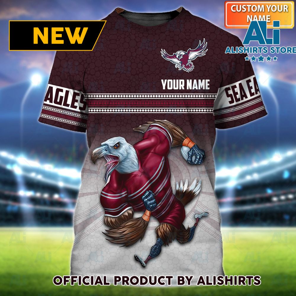 Manly Warringah Sea Eagles Muscle NRL Personalized Name Tshirts