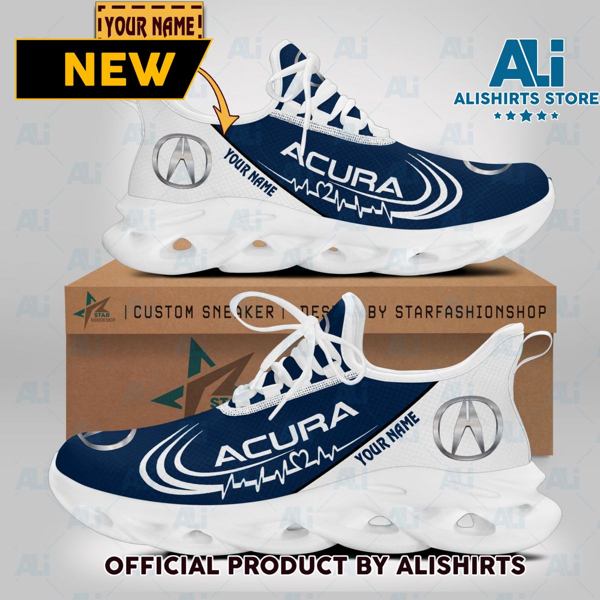 Acura Car Brand Lover Clunky Sneaker Max Soul Shoes