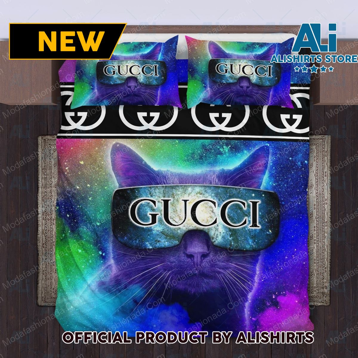 Cats Glasses Gucci Bedding Sets