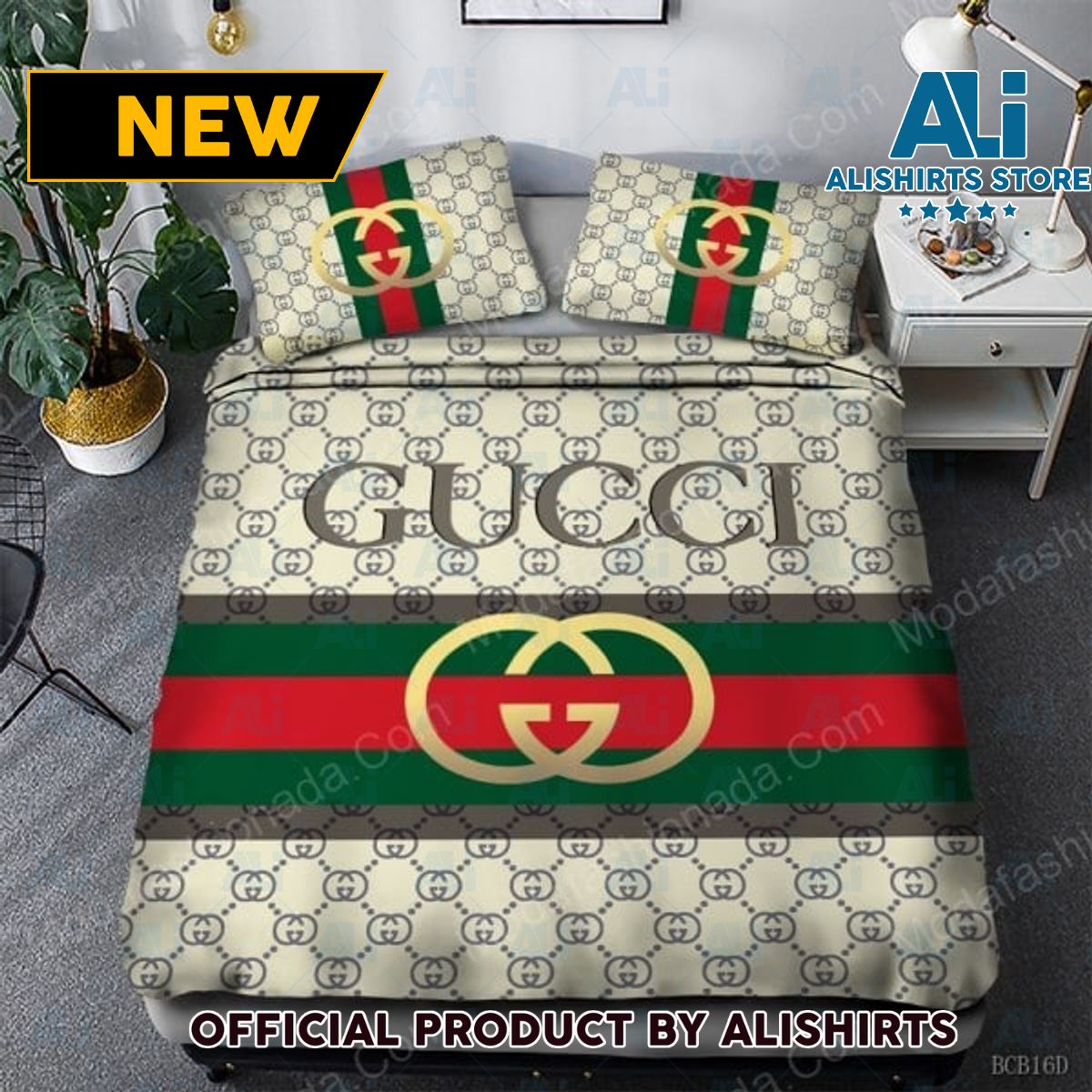 Luxury Gucci Logo Fashion Brands 42 Bedding Set