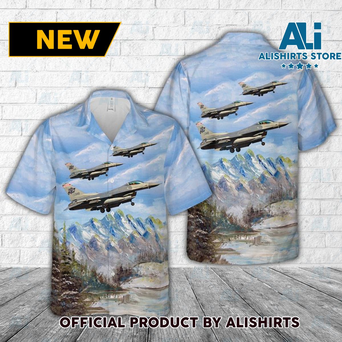 Wisconsin Air National Guard General Dynamics F-16C Hawaiian Shirt