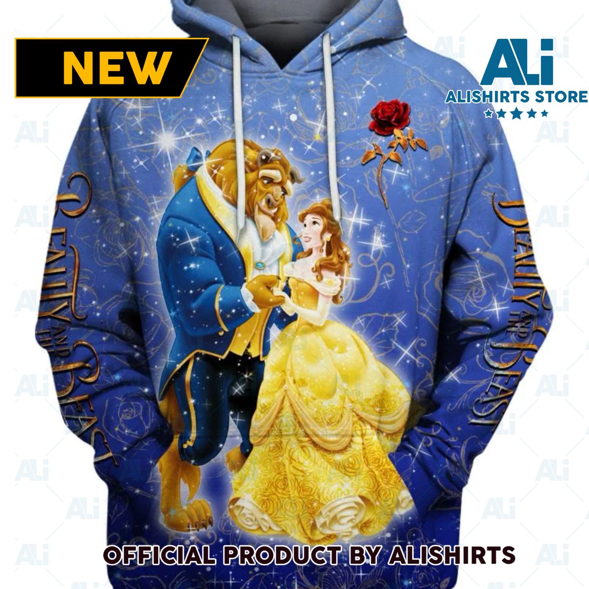 Blue Beauty and The Beast Hoodie