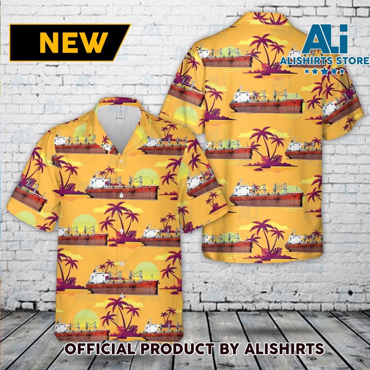 Sailing Sky Bulk Carrier Ship Hawaiian Shirt