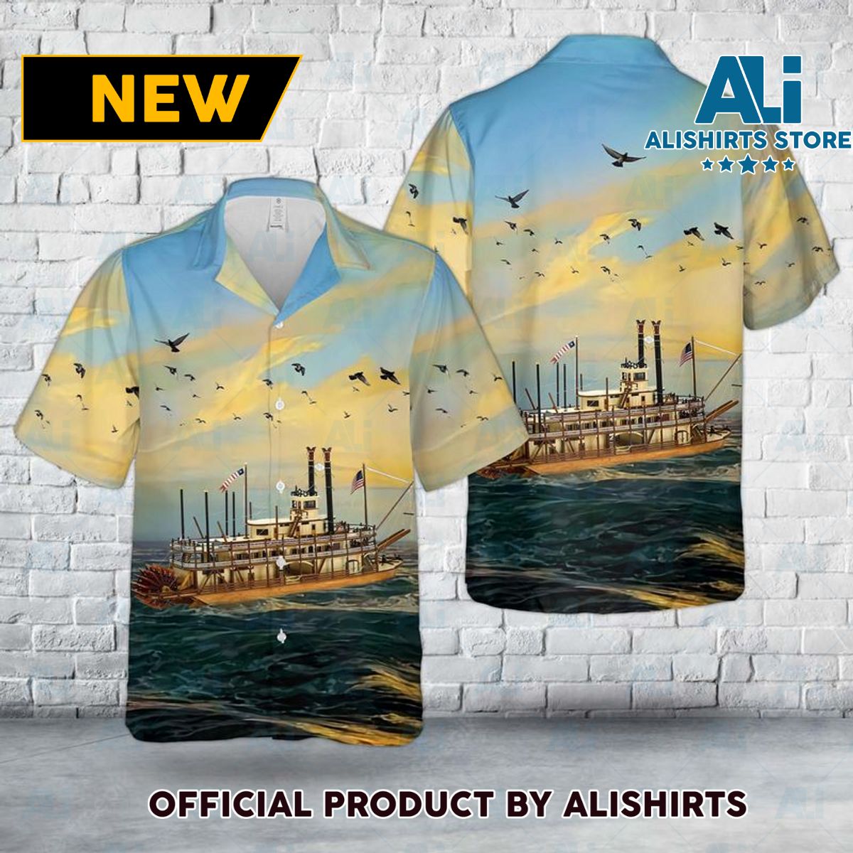 King of the Mississippi Steam-Powered Boat Hawaiian Shirt