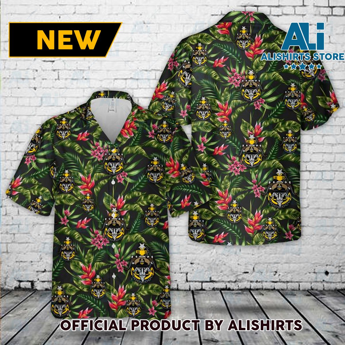 US Navy Senior Chief with Goat head anchor Hawaiian Shirt