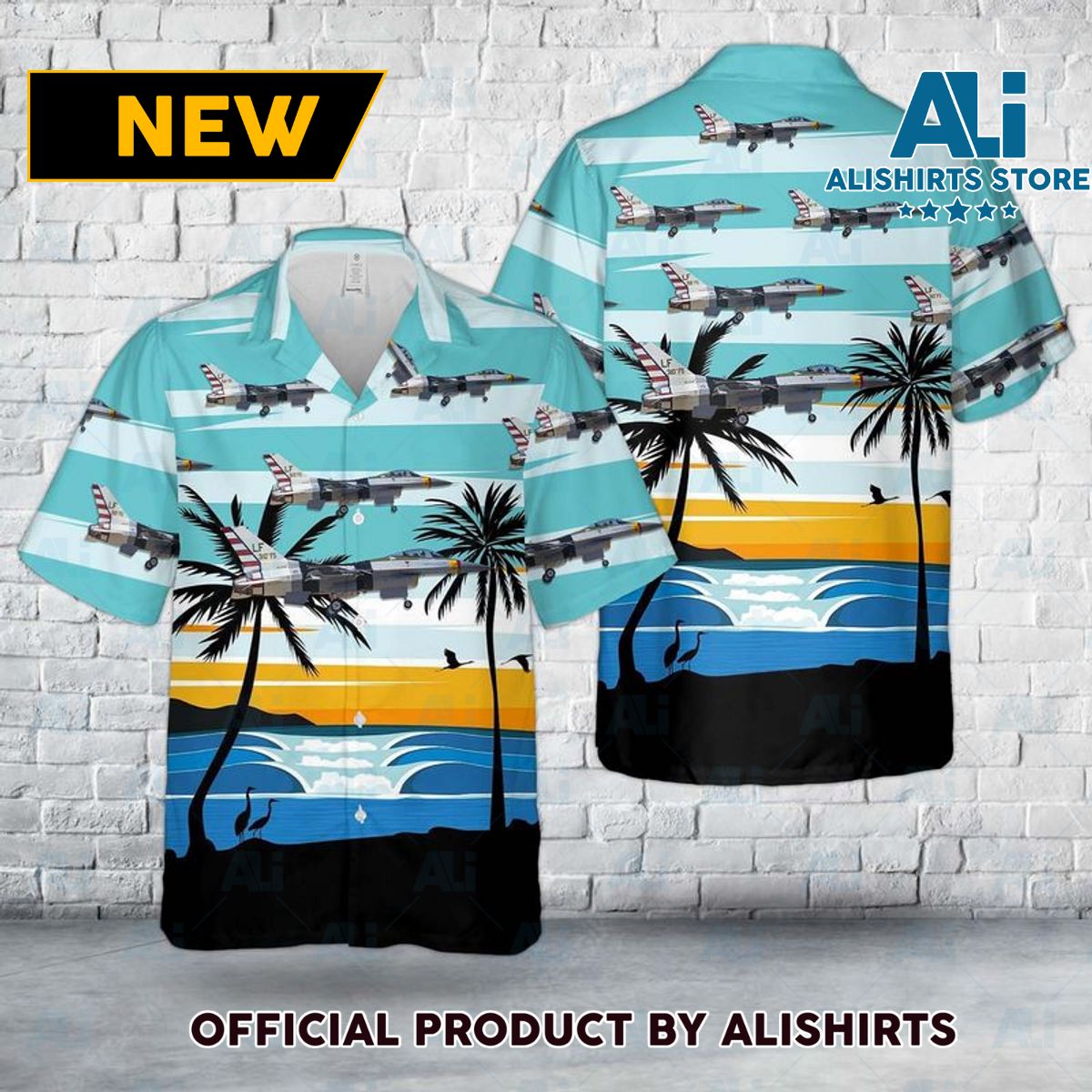 US Air Force F-16 Fighting Hawaiian Shirt