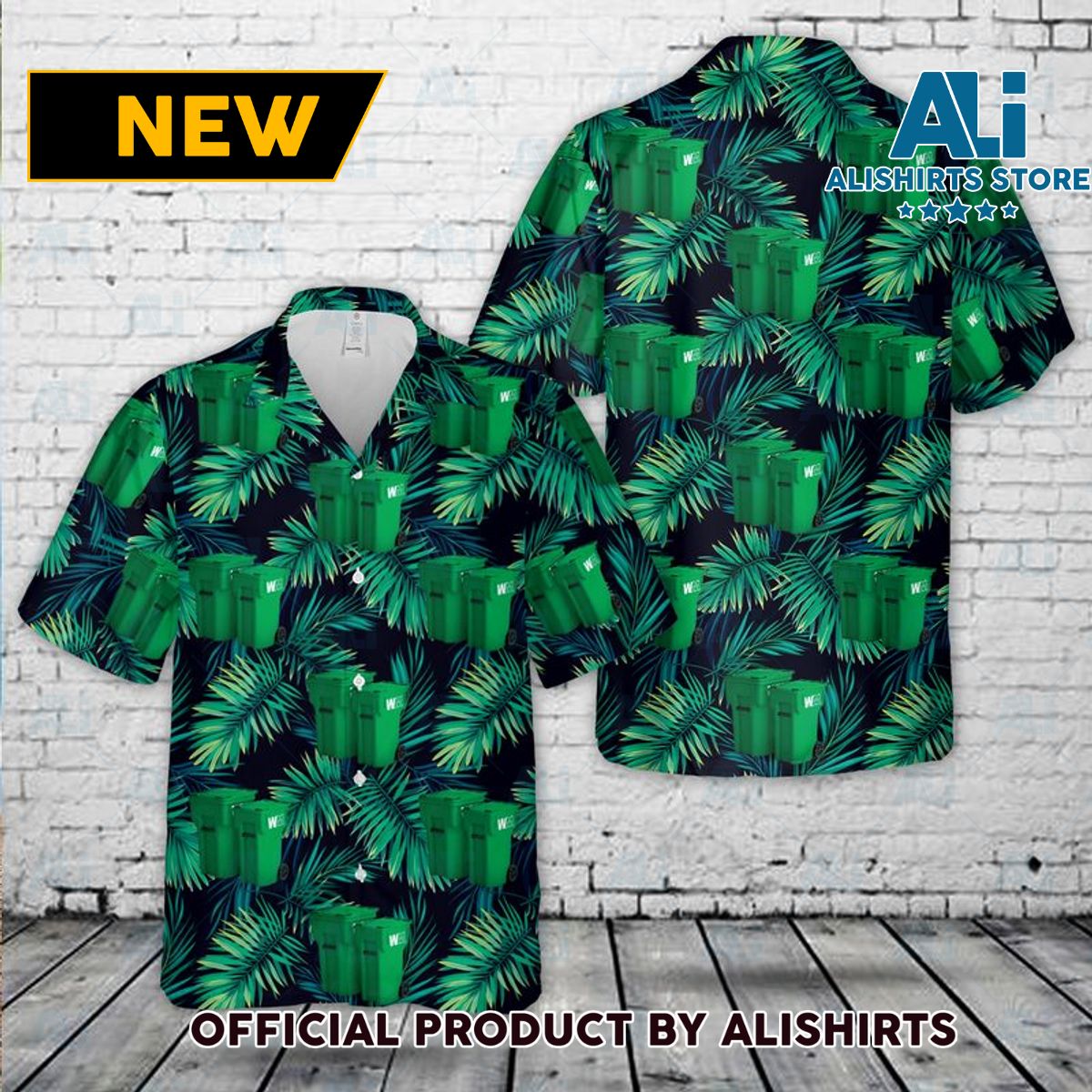 Waste Management 64-Gallon Residential Container Hawaiian Shirt