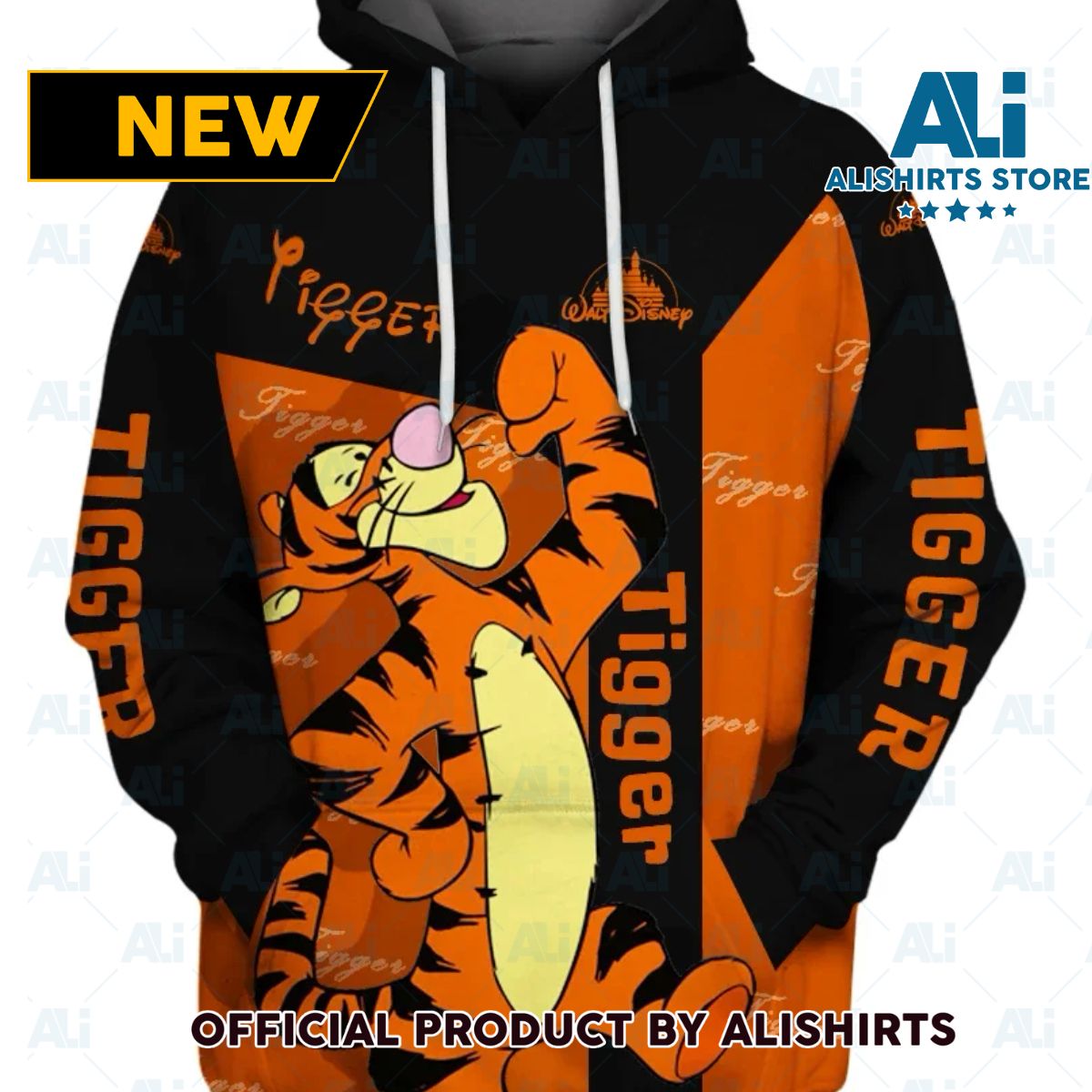 Adorable Tigger 3D Graphic Hoodie