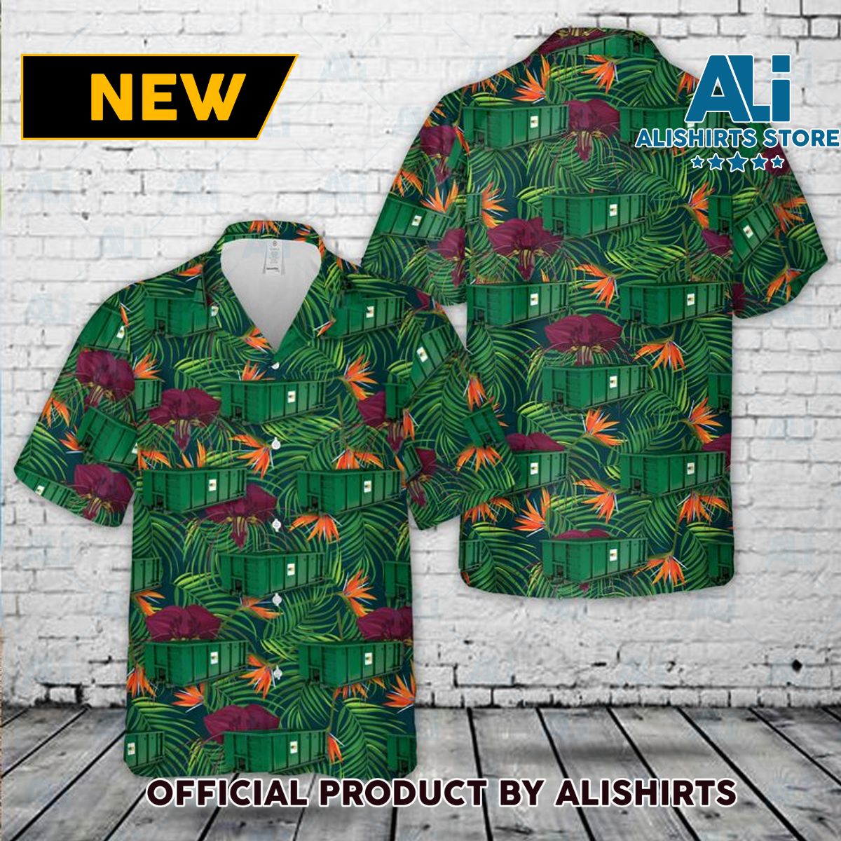 Waste Management 30 Yard Roll-Off Dumpster Hawaiian Shirt