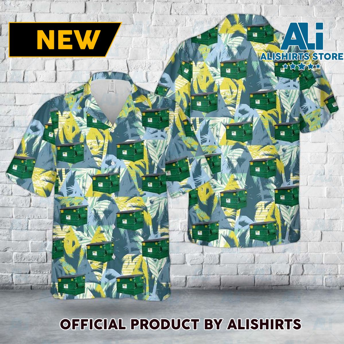 Waste Management 4-yard Front-Load Dumpster Hawaiian Shirt